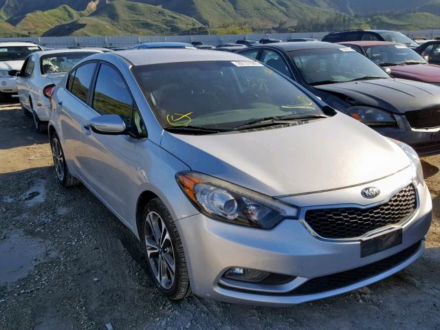 KNAFX4A86E5114335 - 2014 KIA FORTE EX SILVER photo 1