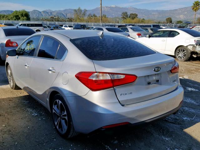 KNAFX4A86E5114335 - 2014 KIA FORTE EX SILVER photo 3