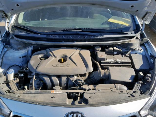 KNAFX4A86E5114335 - 2014 KIA FORTE EX SILVER photo 7