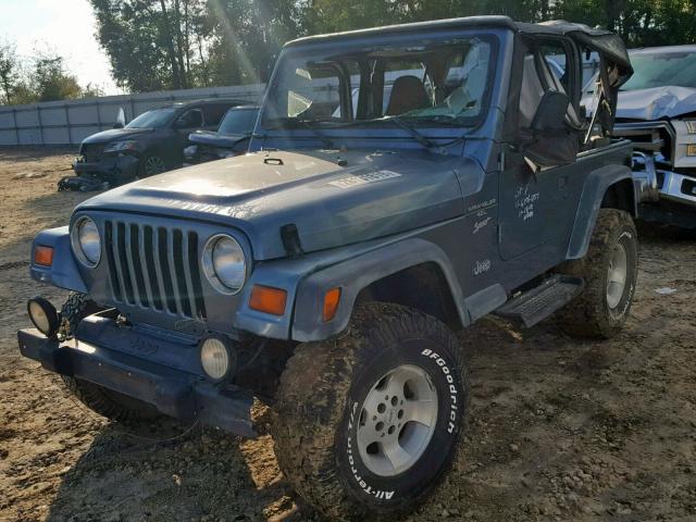 1J4FY19S5XP452860 - 1999 JEEP WRANGLER / BLUE photo 2