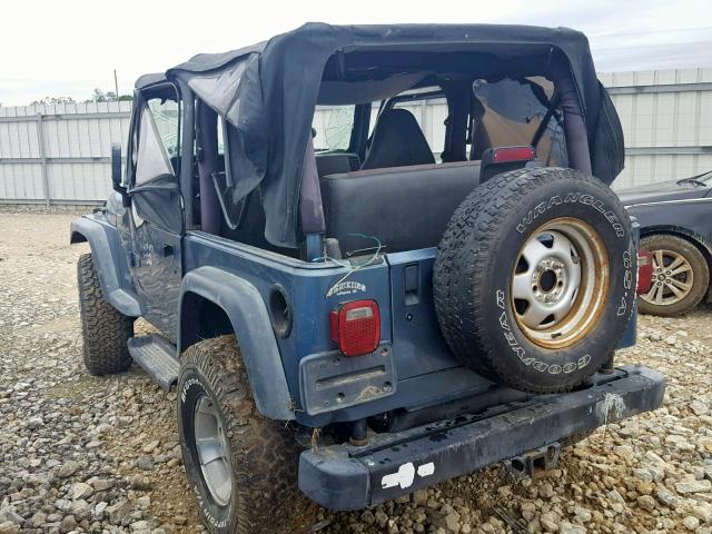 1J4FY19S5XP452860 - 1999 JEEP WRANGLER / BLUE photo 3