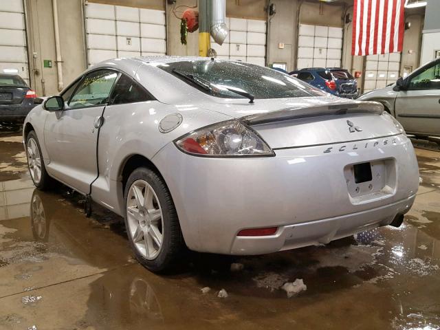 4A3AK64F87E069965 - 2007 MITSUBISHI ECLIPSE ES SILVER photo 3