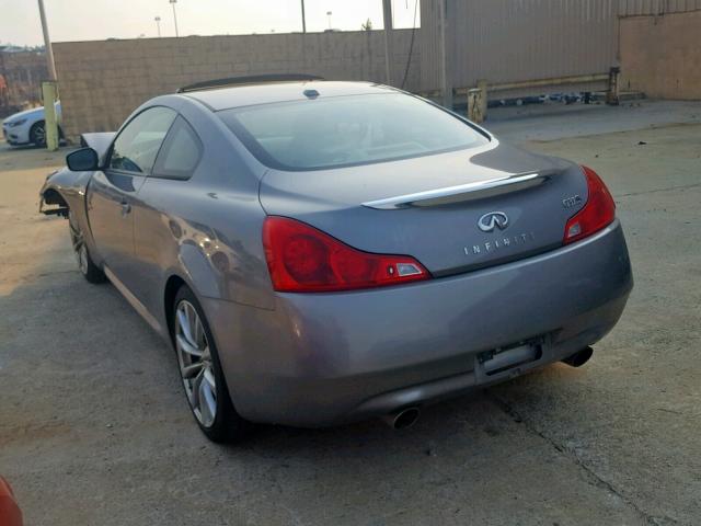 JNKCV64E78M100381 - 2008 INFINITI G37 BASE SILVER photo 3