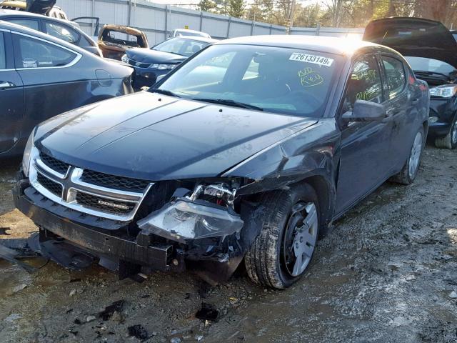 1B3BD4FB4BN524921 - 2011 DODGE AVENGER EX BLACK photo 2