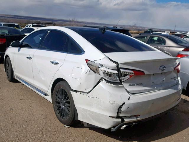 5NPE34AB9FH118239 - 2015 HYUNDAI SONATA SPO WHITE photo 3