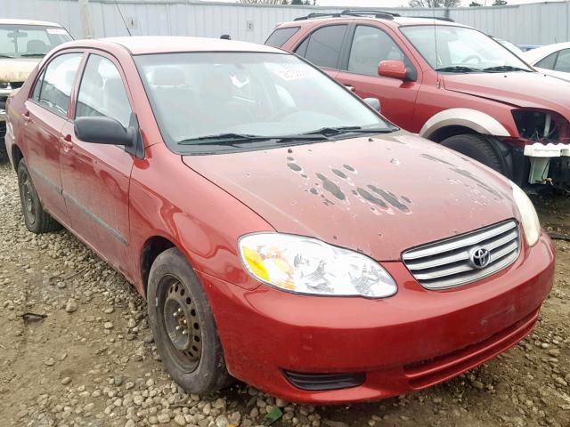 1NXBR32EX4Z277743 - 2004 TOYOTA COROLLA CE BURGUNDY photo 1