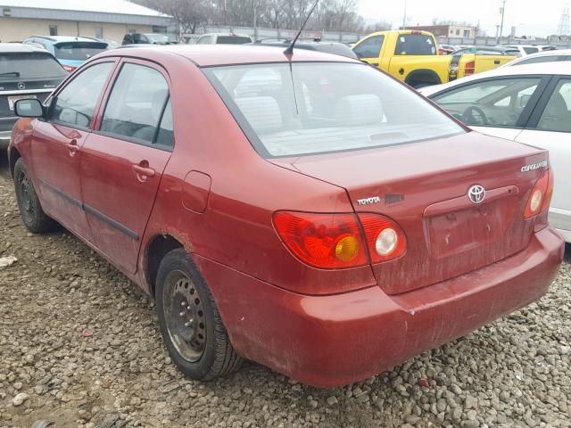 1NXBR32EX4Z277743 - 2004 TOYOTA COROLLA CE BURGUNDY photo 3