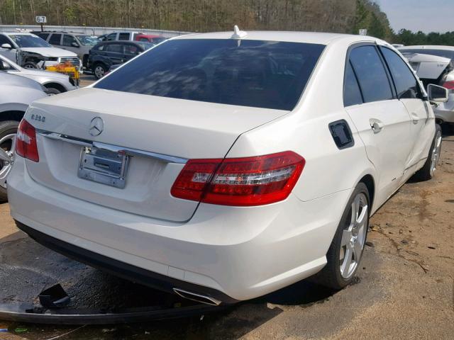 WDDHF5GB4BA462599 - 2011 MERCEDES-BENZ E 350 WHITE photo 4