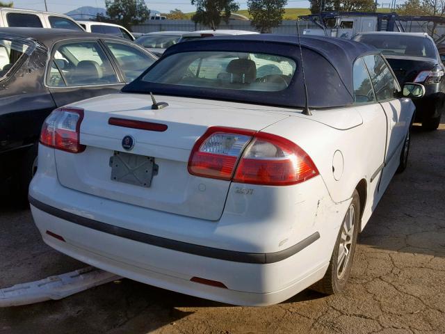 YS3FD79Y176003540 - 2007 SAAB 9-3 2.0T WHITE photo 4