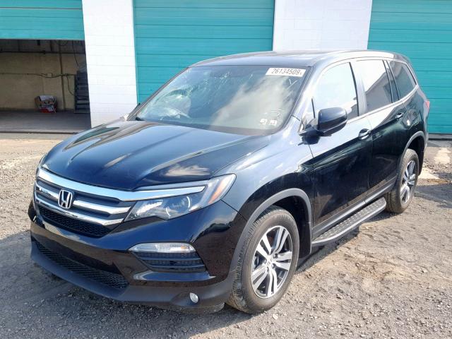 5FNYF6H77HB048498 - 2017 HONDA PILOT EXLN BLACK photo 2