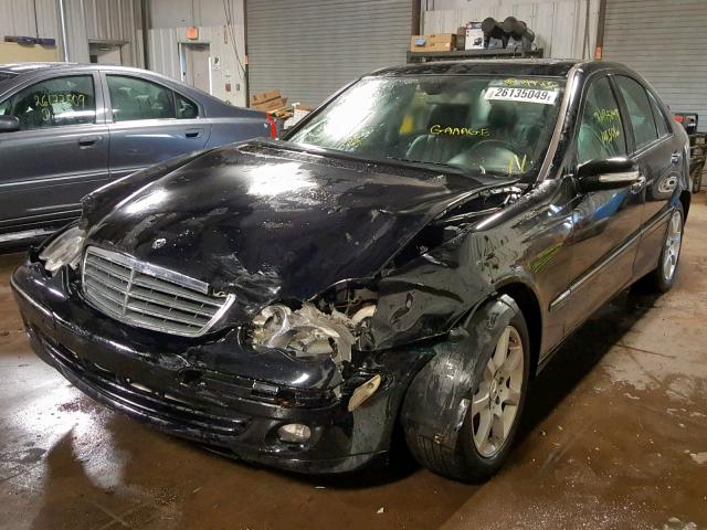 WDBRF92H77F907587 - 2007 MERCEDES-BENZ C 280 4MAT BLACK photo 2