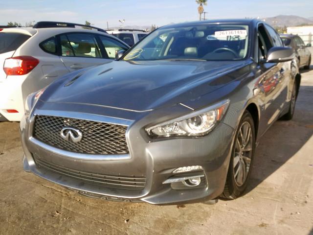 JN1BV7AP7FM354780 - 2015 INFINITI Q50 BASE GRAY photo 2