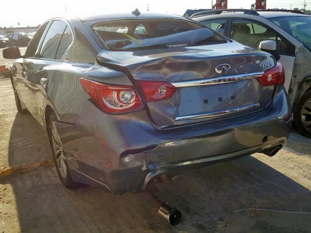 JN1BV7AP7FM354780 - 2015 INFINITI Q50 BASE GRAY photo 3