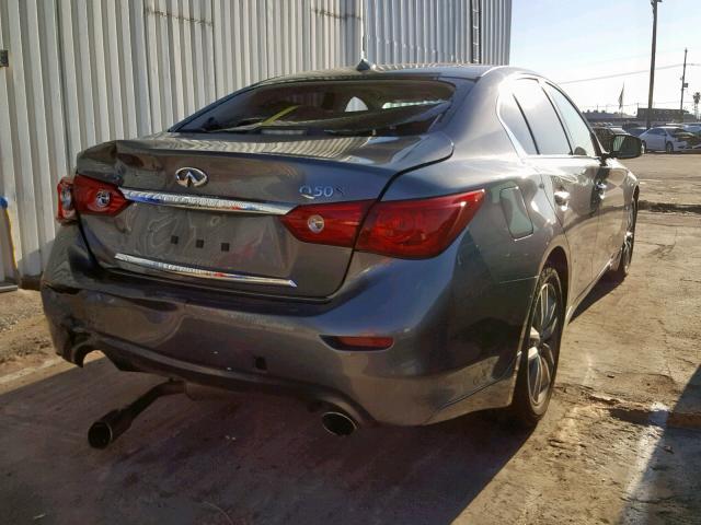 JN1BV7AP7FM354780 - 2015 INFINITI Q50 BASE GRAY photo 4