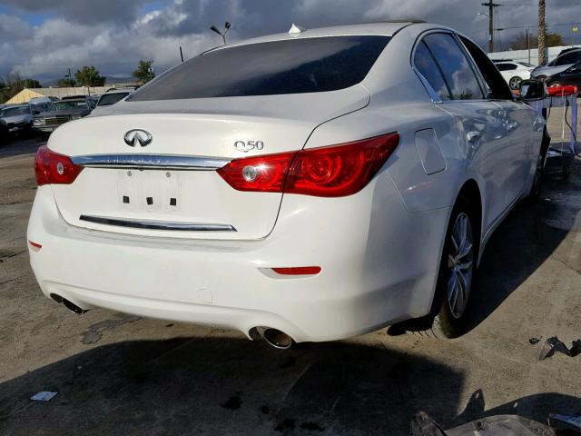 JN1BV7AP3FM357546 - 2015 INFINITI Q50 BASE WHITE photo 4