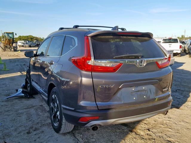 2HKRW1H93HH514194 - 2017 HONDA CR-V TOURI GRAY photo 3