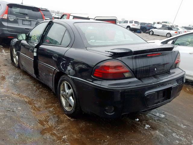 1G2NW52E51C225786 - 2001 PONTIAC GRAND AM G BLACK photo 3