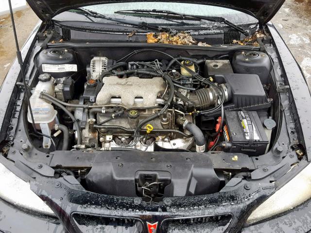 1G2NW52E51C225786 - 2001 PONTIAC GRAND AM G BLACK photo 7