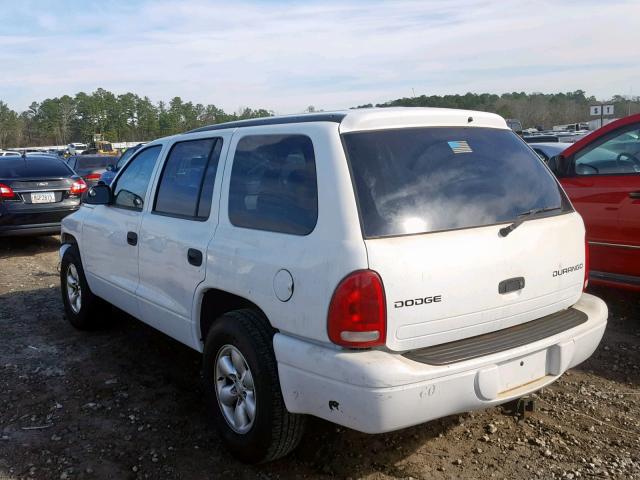 1D4HR38N53F559137 - 2003 DODGE DURANGO SP WHITE photo 3