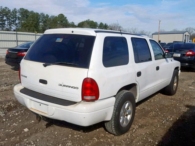 1D4HR38N53F559137 - 2003 DODGE DURANGO SP WHITE photo 4