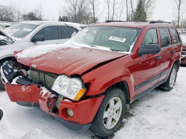 1J4GR48K85C508296 - 2005 JEEP GRAND CHER RED photo 2