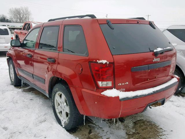 1J4GR48K85C508296 - 2005 JEEP GRAND CHER RED photo 3