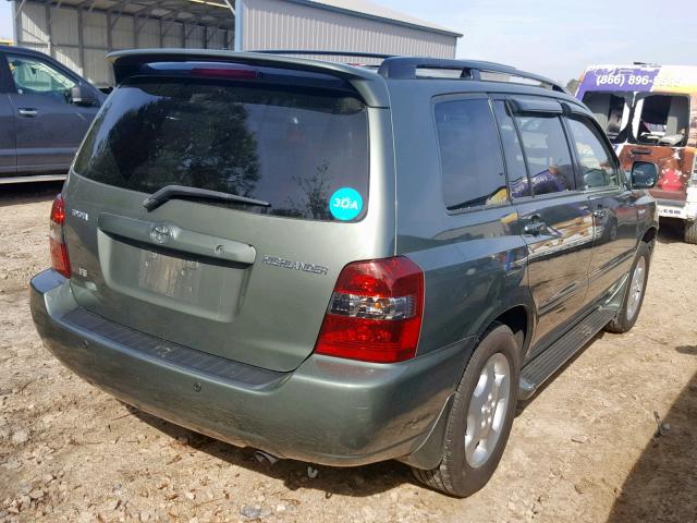 JTEDP21A560093084 - 2006 TOYOTA HIGHLANDER GREEN photo 4