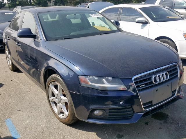 WAULF78K89N031083 - 2009 AUDI A4 2.0T QU BLUE photo 1