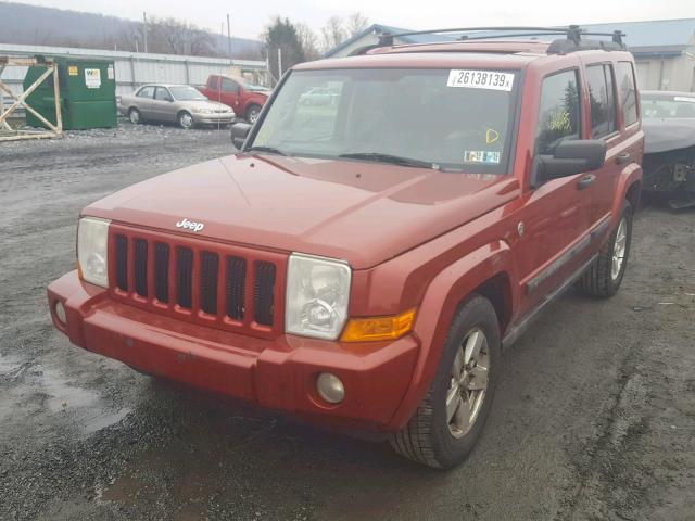 1J8HG48N66C280397 - 2006 JEEP COMMANDER RED photo 2