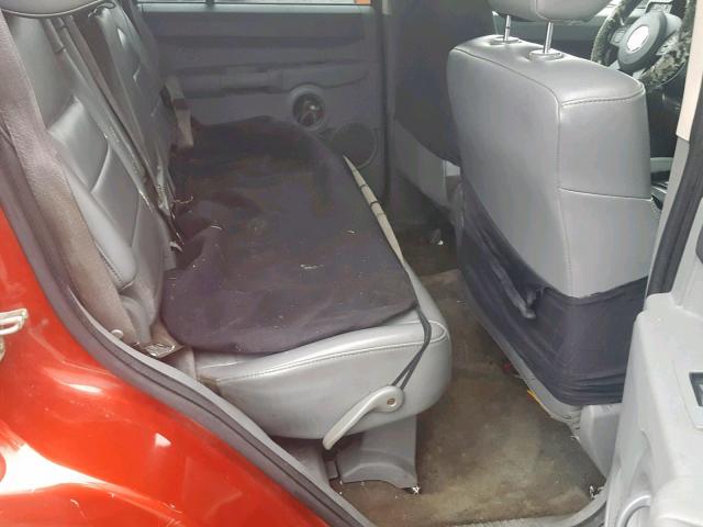 1J8HG48N66C280397 - 2006 JEEP COMMANDER RED photo 6
