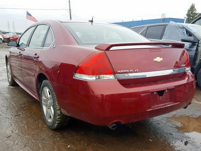 2G1WC57M091253997 - 2009 CHEVROLET IMPALA 2LT RED photo 3