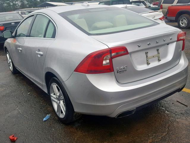 YV140MFK4F1347152 - 2015 VOLVO S60 PREMIE SILVER photo 3