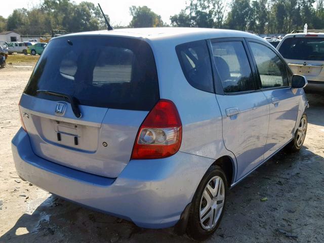 JHMGD38448S005437 - 2008 HONDA FIT BLUE photo 4