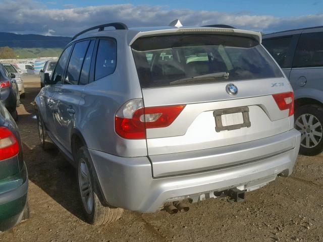 WBXPA93486WG75816 - 2006 BMW X3 3.0I SILVER photo 3