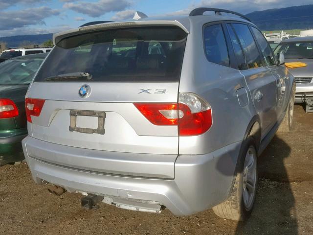 WBXPA93486WG75816 - 2006 BMW X3 3.0I SILVER photo 4