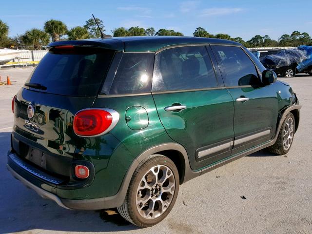 ZFBCFADH3EZ009122 - 2014 FIAT 500L TREKK GREEN photo 4