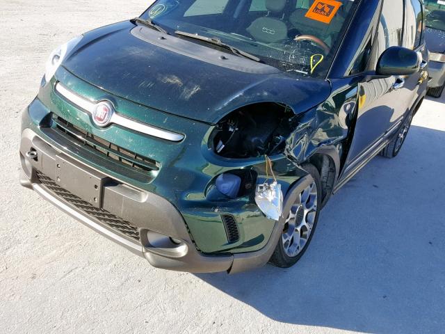 ZFBCFADH3EZ009122 - 2014 FIAT 500L TREKK GREEN photo 9