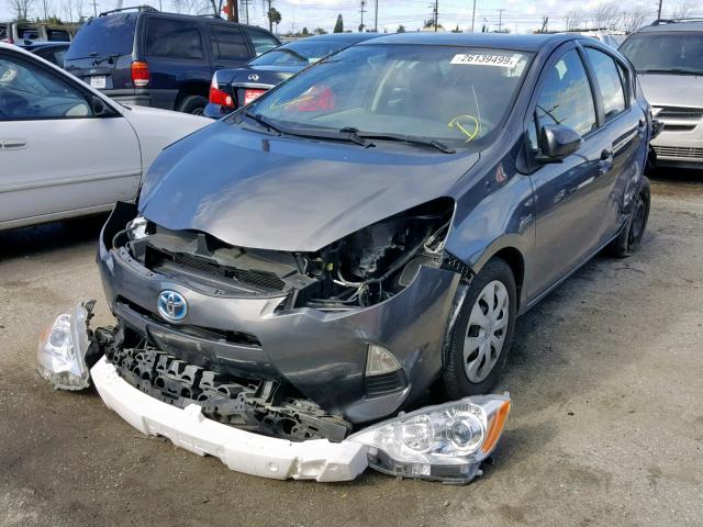 JTDKDTB31E1060943 - 2014 TOYOTA PRIUS C GRAY photo 2