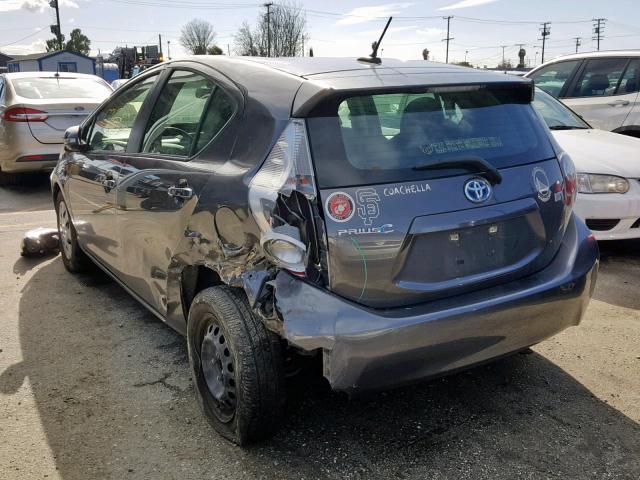 JTDKDTB31E1060943 - 2014 TOYOTA PRIUS C GRAY photo 3