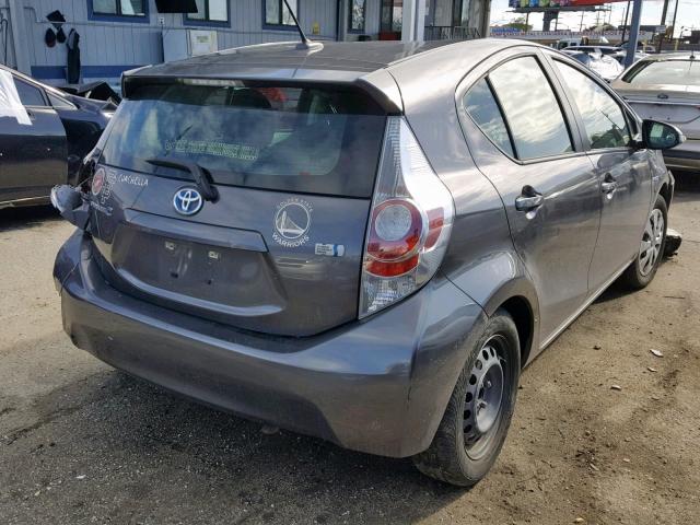 JTDKDTB31E1060943 - 2014 TOYOTA PRIUS C GRAY photo 4