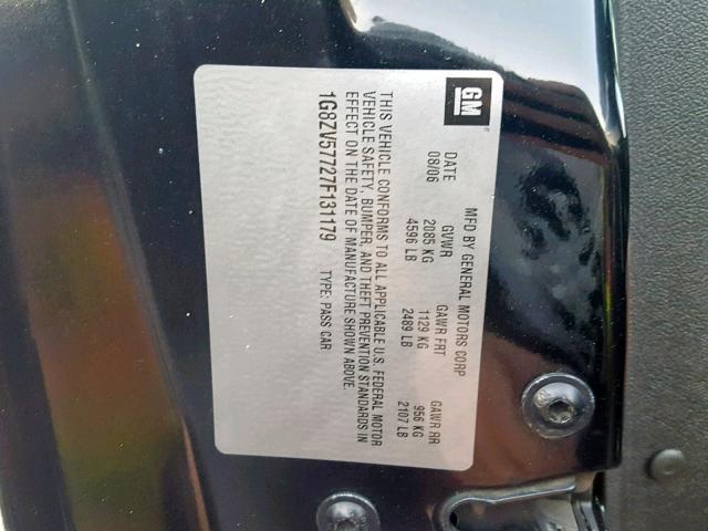 1G8ZV57727F131179 - 2007 SATURN AURA XR BLACK photo 10