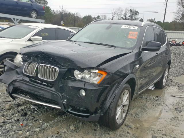 5UXWX5C53BL711833 - 2011 BMW X3 XDRIVE2 BLACK photo 2