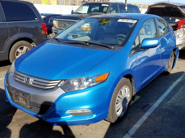 JHMZE2H52AS006553 - 2010 HONDA INSIGHT LX BLUE photo 2