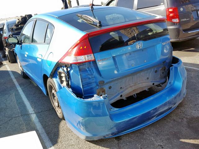 JHMZE2H52AS006553 - 2010 HONDA INSIGHT LX BLUE photo 3