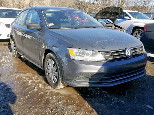 3VW2K7AJ8FM401365 - 2015 VOLKSWAGEN JETTA BASE Մոխրագույն լուսանկար 1