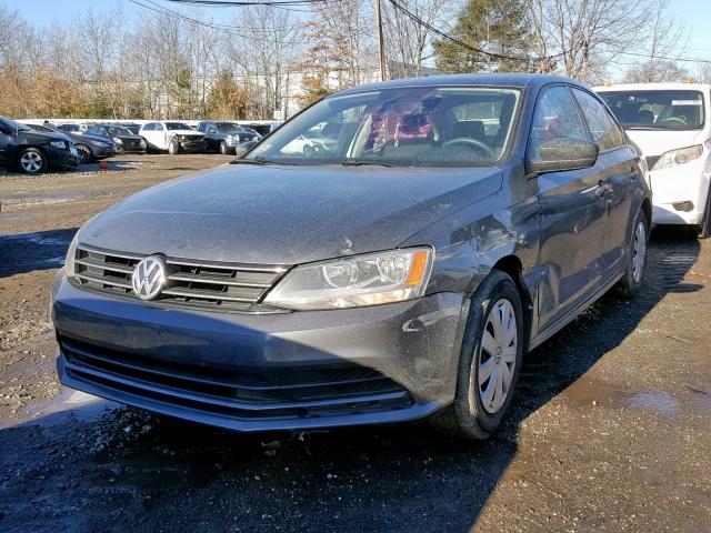 3VW2K7AJ8FM401365 - 2015 VOLKSWAGEN JETTA BASE Մոխրագույն լուսանկար 2