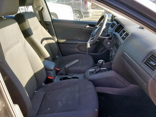 3VW2K7AJ8FM401365 - 2015 VOLKSWAGEN JETTA BASE Մոխրագույն լուսանկար 5