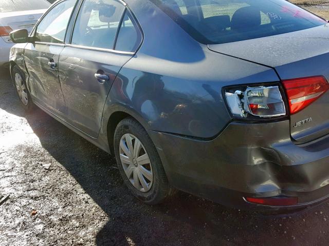 3VW2K7AJ8FM401365 - 2015 VOLKSWAGEN JETTA BASE Մոխրագույն լուսանկար 9
