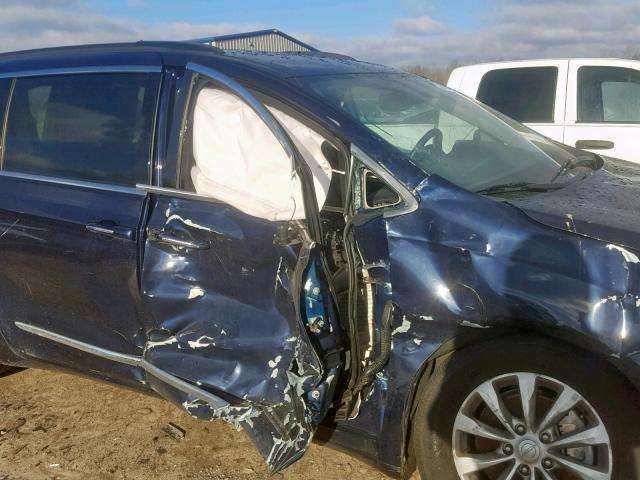 2C4RC1BG3HR667905 - 2017 CHRYSLER PACIFICA T BLUE photo 9