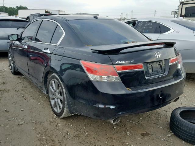 1HGCP3F82CA042323 - 2012 HONDA ACCORD EXL BLACK photo 3